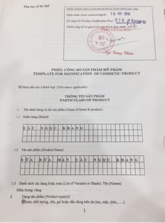 Sữa rửa mặt sắc ngọc khang
