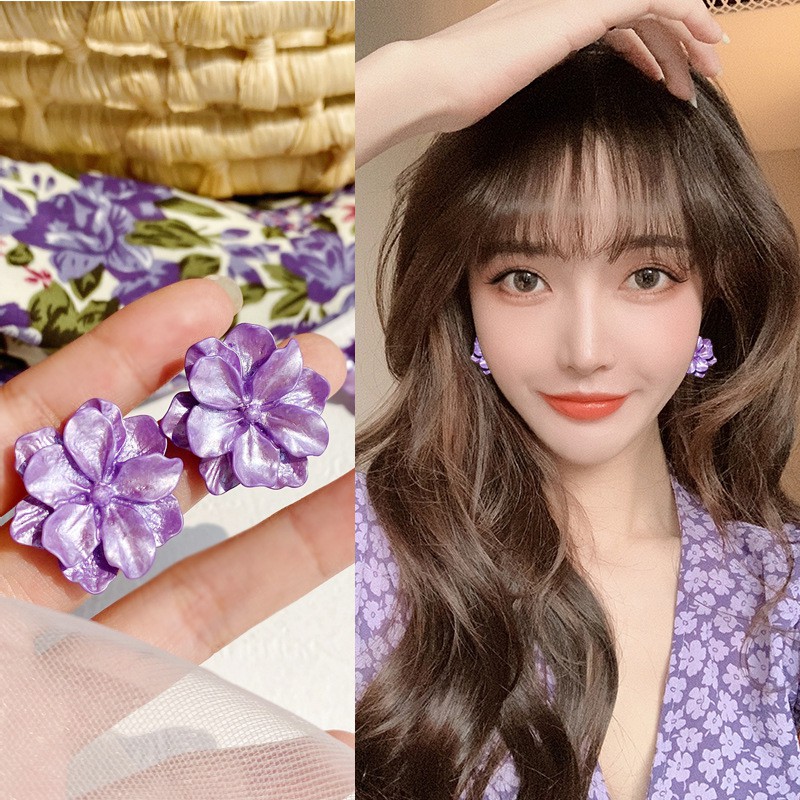 Cặp Khuyên Tai Mặt Hoa Xinh Xắn Duyên Dáng Cho Nữ