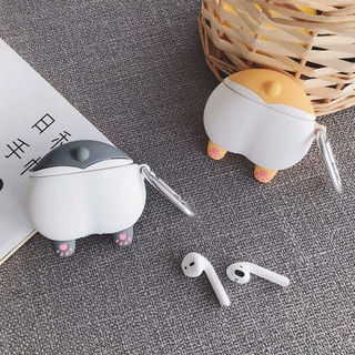 Case Airpods - Ốp Airpods 1/2 - Corgi butt - PK535