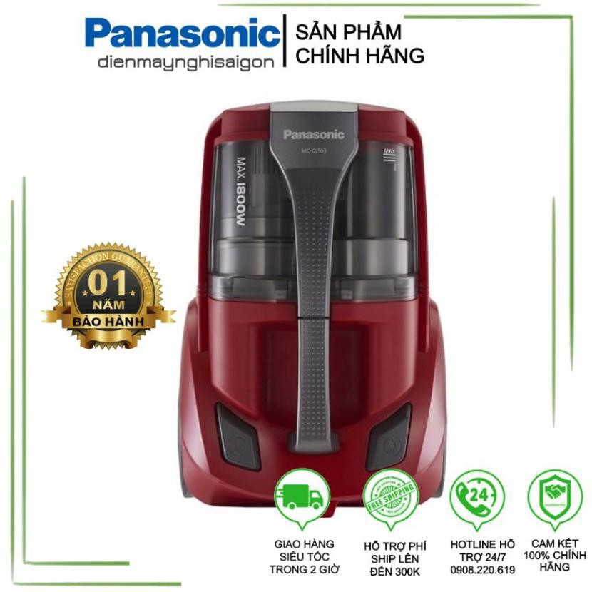 MÁY HÚT BỤI PANASONIC PAHB-MC-CL563RN46 1800W - Made in Malaysia (Màu đỏ)