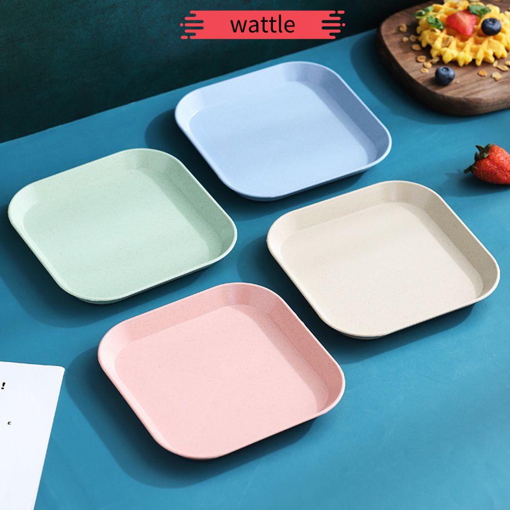 Khay đựng trái cây hình vuông bằng rơm lúa mạch dễ thương