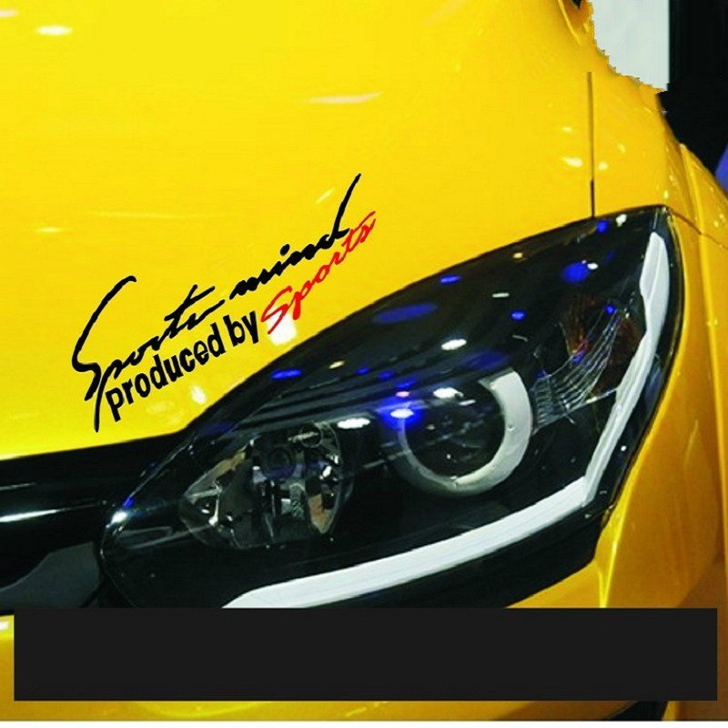 2PCS Thời trang Xe Thể thao Chữ Hình Thiết kế Tự động Sticker Xe Decal Trang trí Car Sticker