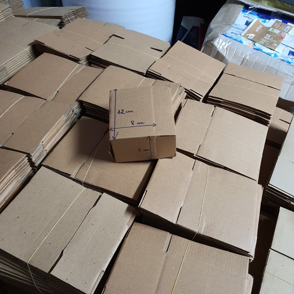 COMBO 100 HỘP SHIPCOD 12X7X8. HỘP CARTON ĐÓNG HÀNG ONLINE GIÁ RẺ