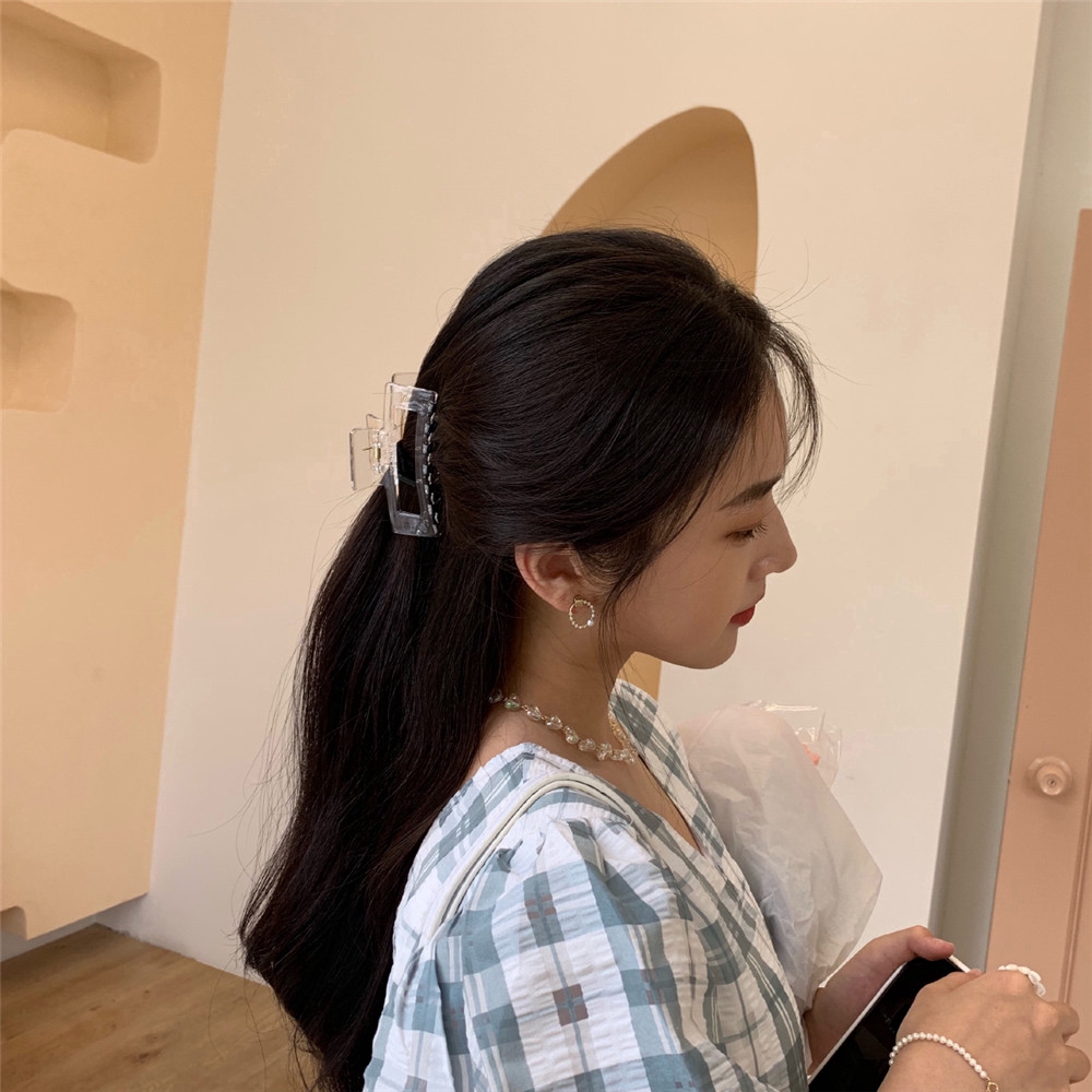 Kẹp tóc màu trơn đơn giản xinh xắn dành cho nữ