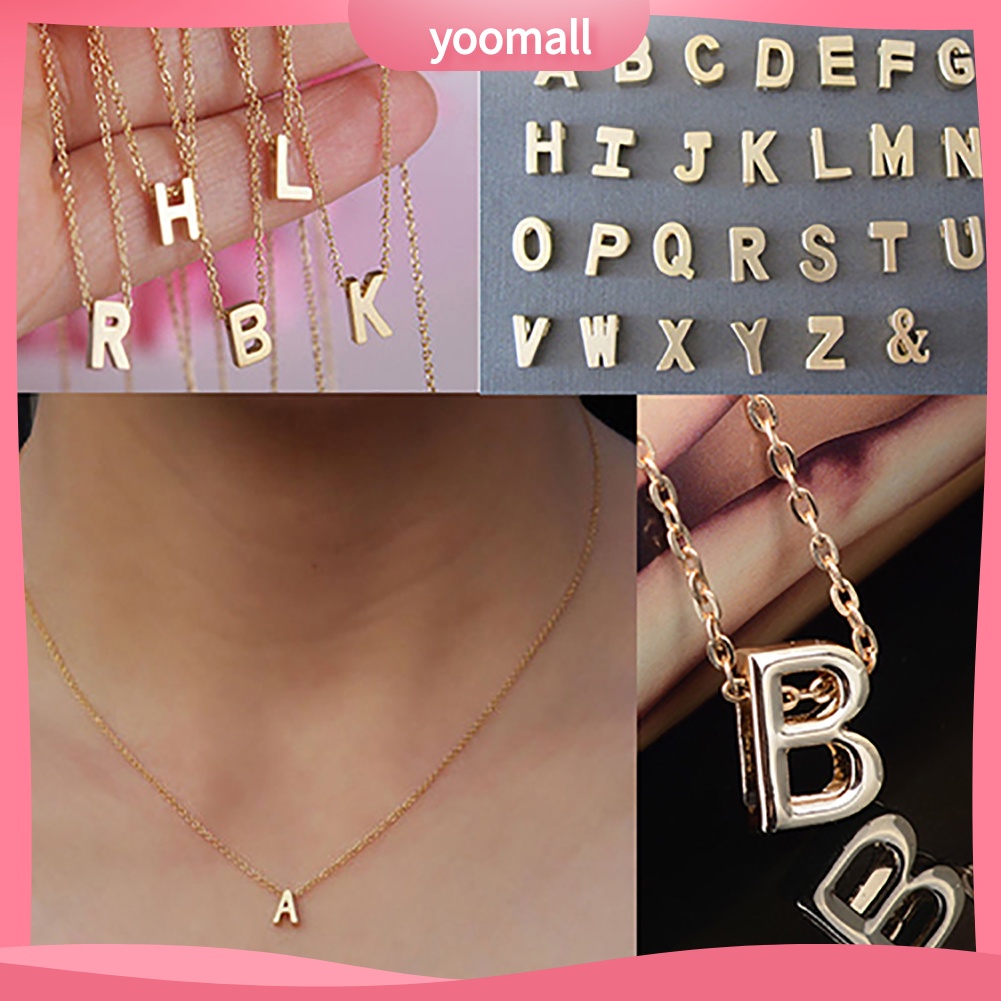 Dây chuyền mặt hình chữ cái DIY thời trang cho nữ