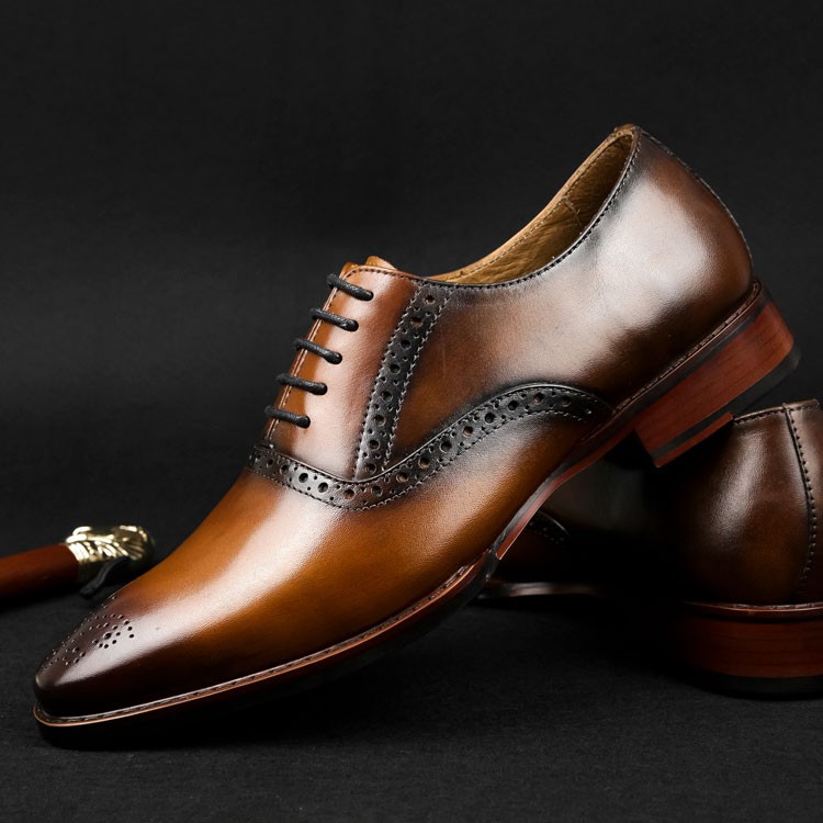 Giày nam thủ công Manzano đánh màu PATINA lịch lãm dành cho quý ông công sở M63686
