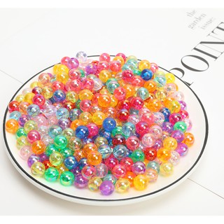 Chuỗi Hạt Nhựa Acrylic Màu Sắc Trong Suốt 4-12mm Dùng Làm Trang Sức Thủ Công