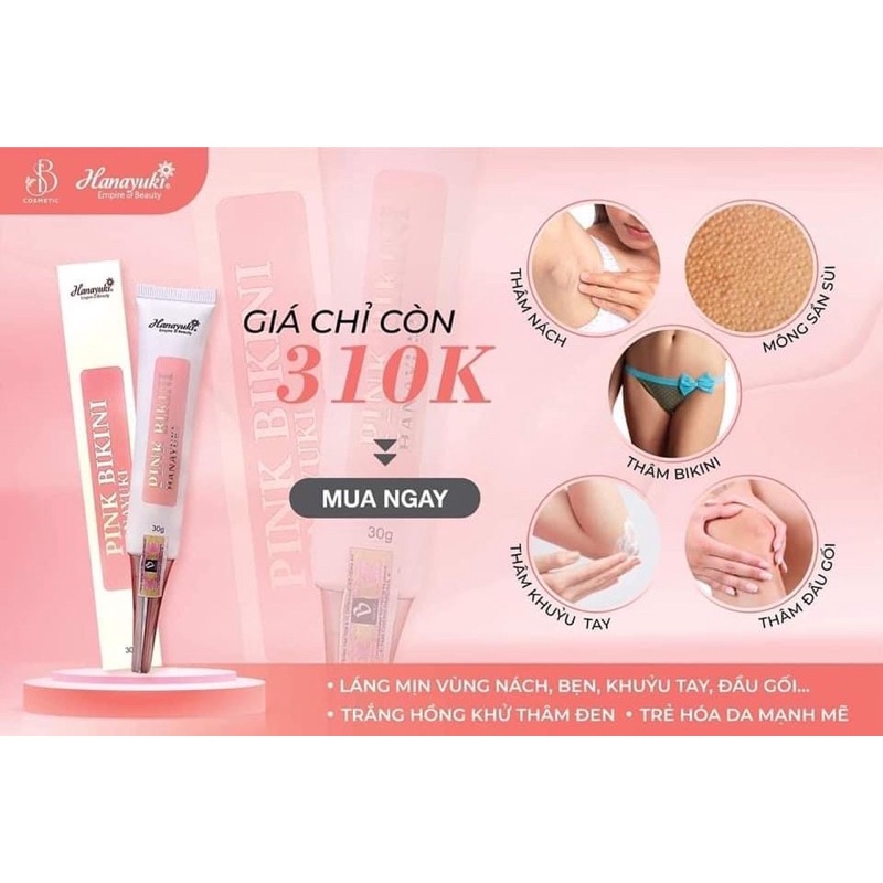 Kem làm hồng Bikini, làm hồng nhũ hoa và dưỡng nhũ hoa (shop sẽ che tên sản phẩm)