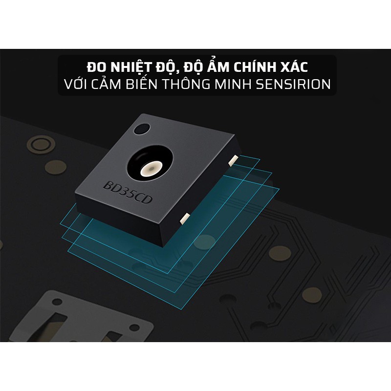 Nhiệt Ẩm kế điện tử Xiaomi, máy đo nhiệt độ độ ẩm điện tử Xiaomi Mijia, liên kết thiết bị nhà thông minh qua app