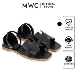 Giày mwc 2909 - giày sandal đế bệt, giày sandal quai chữ h đế bệt thời trang