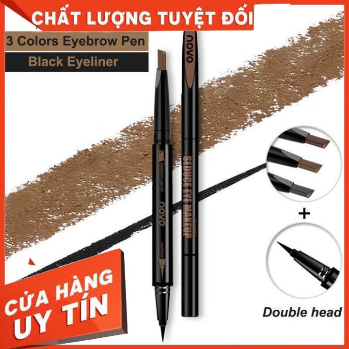 CHÌ MÀY + KẺ MẮT NƯỚC 2 IN 1 MAKE SEDUCE NOVO-tiện lợi khi có 2 đầu giúp đôi mắt quấn hút hơn