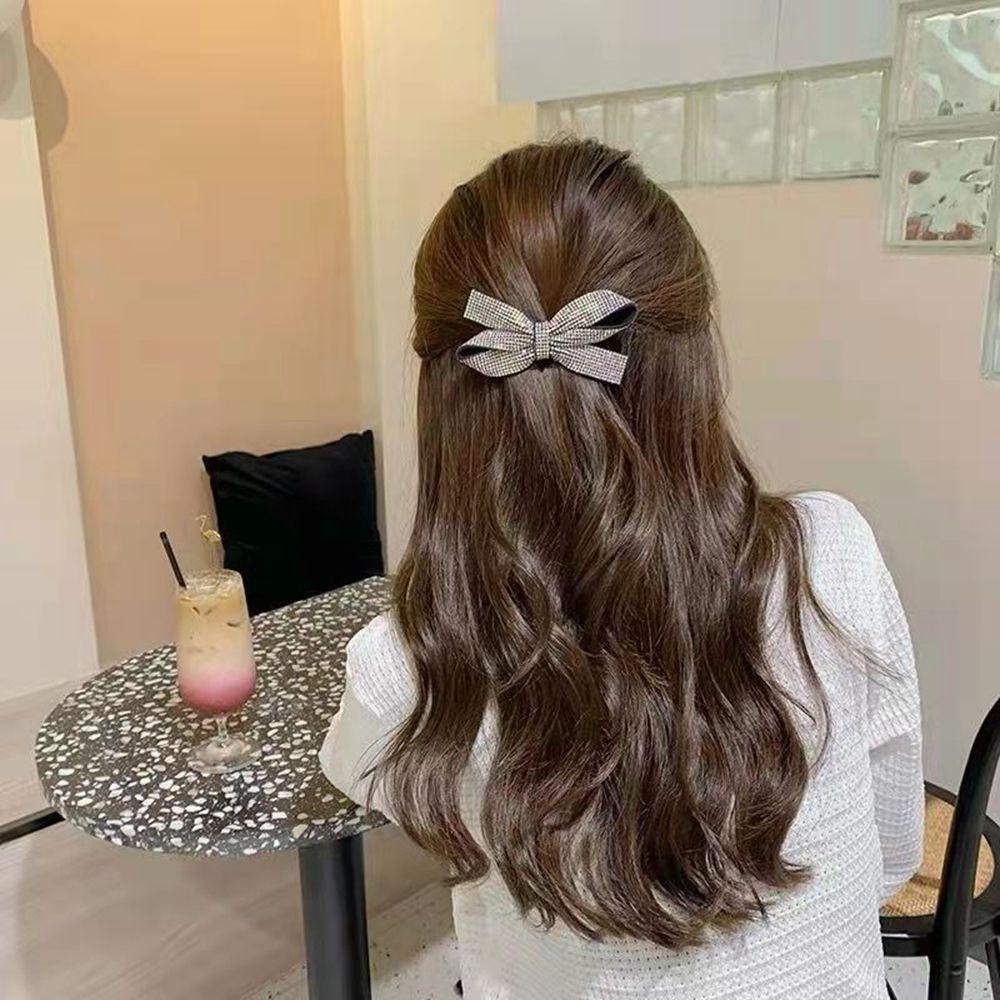 Kẹp Tóc Hình Nơ Bằng Hợp Kim Phong Cách Retro Ngọt Ngào Cho Nữ|Kẹp Tóc Phong Cách Hàn Quốc Xinh Xắn Cho Nữ