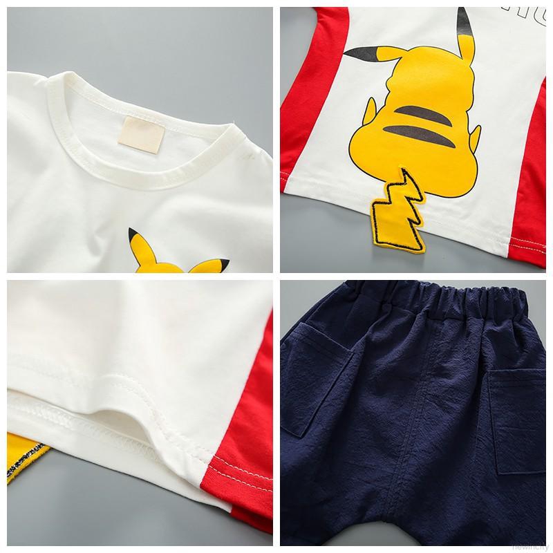 ✿ Korean Summer Children Boys Girls Casual Short sleeve Tops + Shorts Set