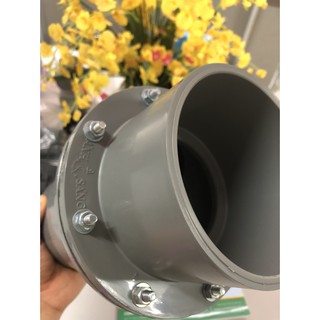 GIẾNG 2 ĐẦU GẮN ỐNG PVC PHI 140 ( VAN 1 CHIỀU LÁ LẬT, MẦU XÁM )