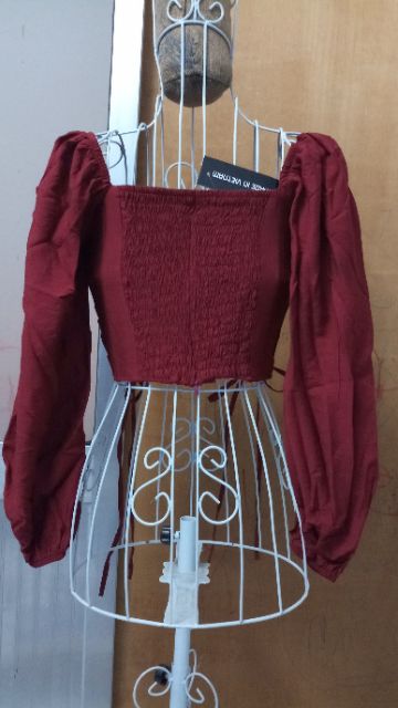 Áo croptop nhún xếp ly ngang kèm ảnh thật | BigBuy360 - bigbuy360.vn