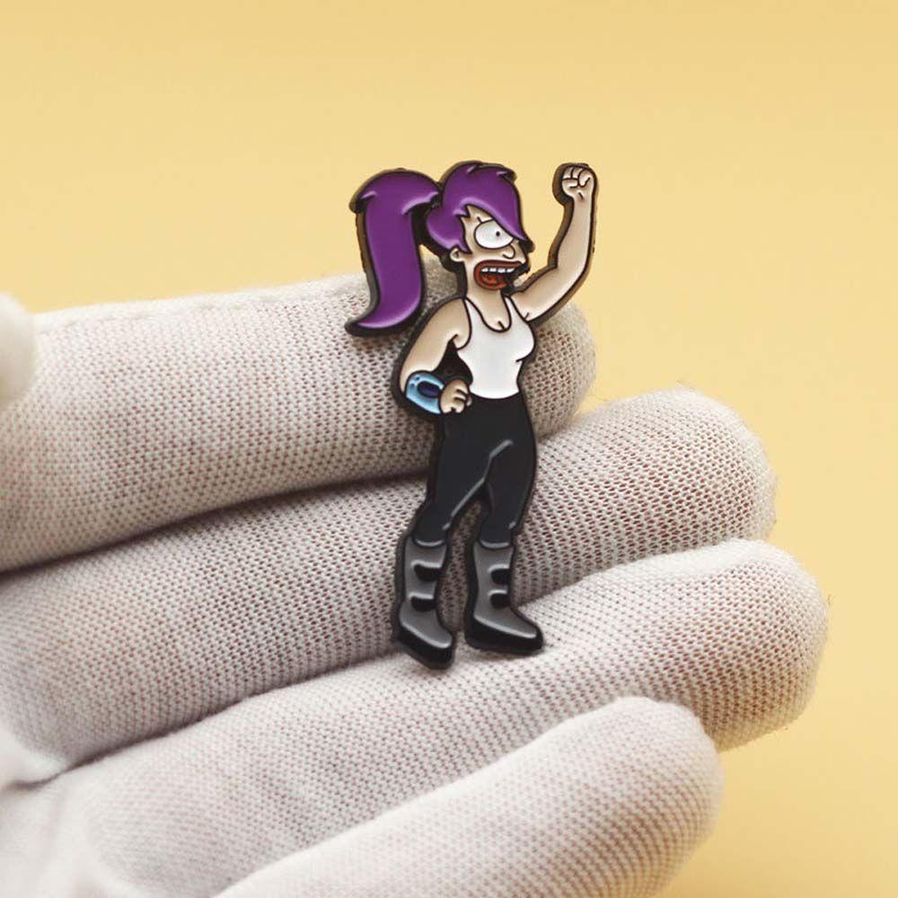 MXGOODS Huy Hiệu Cài Áo Hình Nhân Vật Hoạt Hình Futurama TV Futuramas Cổ Điển