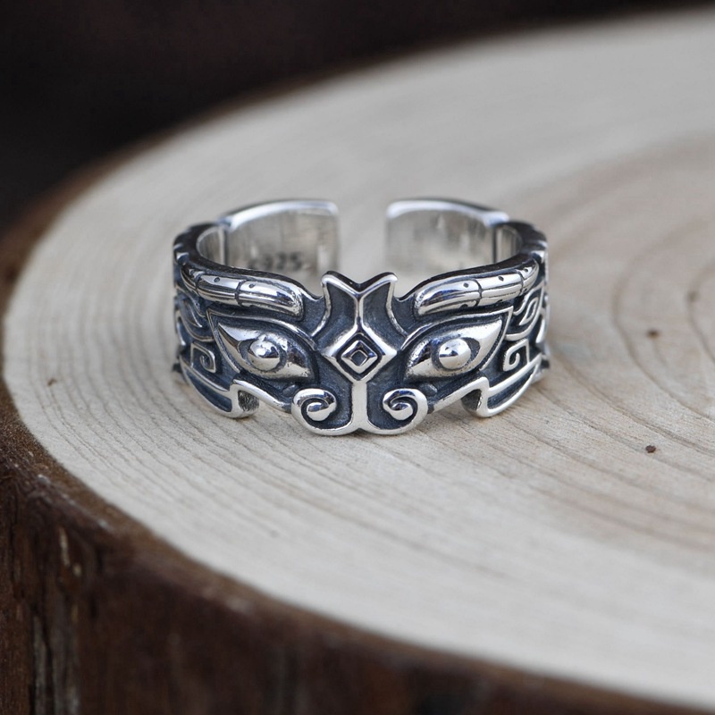 Nhẫn nam nữ tròn Unisex màu bạc Thời trang PUN chất liệu Titan đẹp đơn giản - Nhẫn Yang Ring