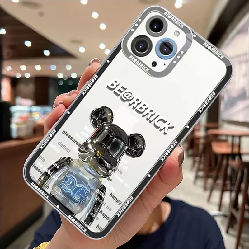Ốp Điện Thoại TPU Silicon Mềm Chống Sốc Hình Gấu Sang Trọng Thời Trang Cho iPhone 11 12 13 Pro Max Mini XR X 6 6S 7 8 Plus XS Max