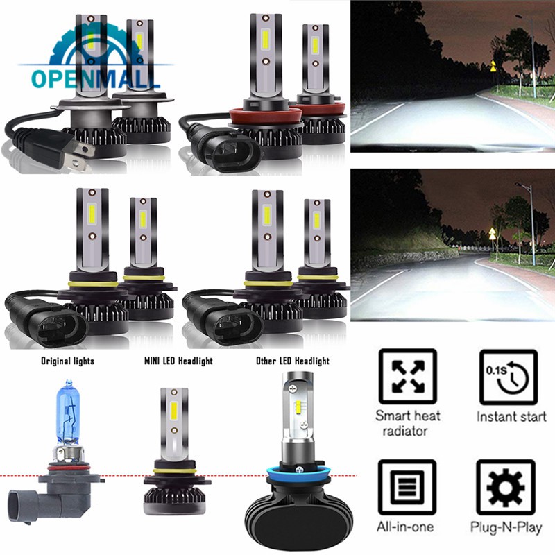 Set 2 bóng đèn LED H7 / H11 / 9005 / 9006 chuyên dụng cho xe hơi