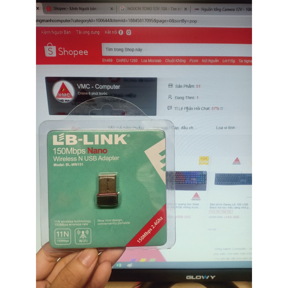 USB thu wifi LB LINK BL WN151 Nano Hàng chính hãng