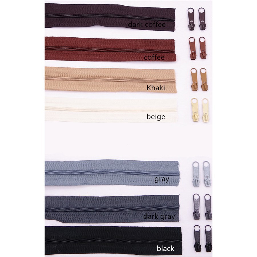 3# Set 2 Vỏ Gối / Chăn Bằng nylon Có Khóa Kéo DIY 1M
