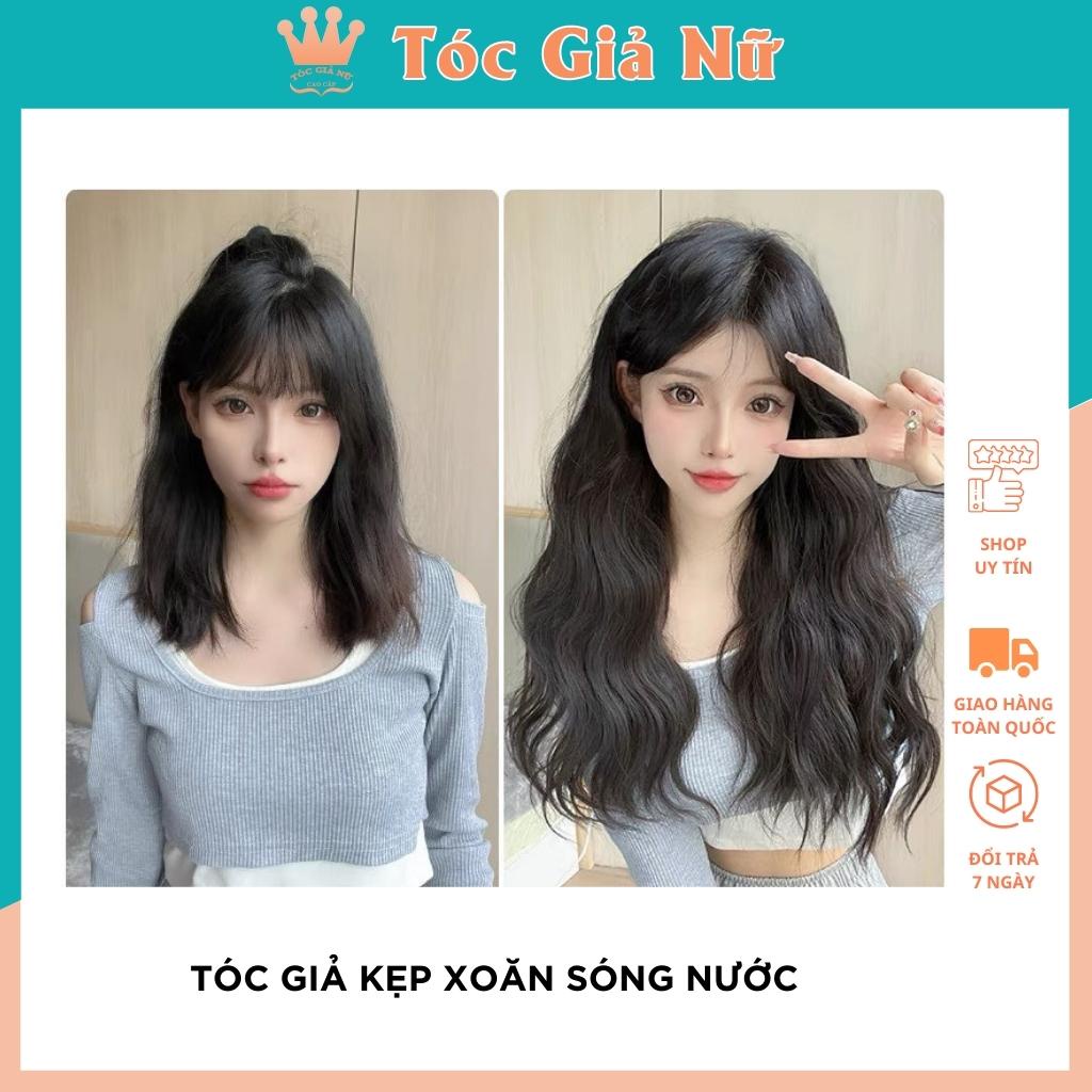 Tóc giả kẹp ❤️FREESHIP ❤️ xoăn trục mã a13