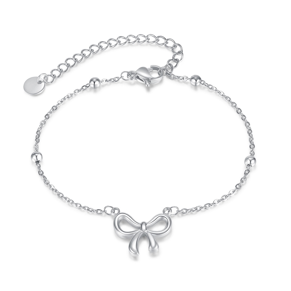 Niche Vòng Đeo Tay Thép Titan Thắt Nơ Nhẹ Thời Trang Cao Cấp Phổ Biến Dành Cho Nữ