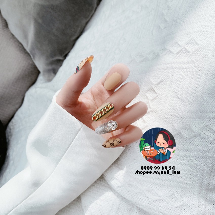 Móng Giả - Nail Dài - Hoa Văn [Sẵn Keo - Đóng Hộp 24 Mẫu Đủ Size]