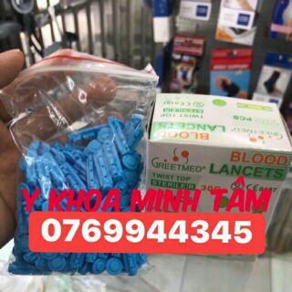 Kim lấy máu thử tiểu đường ( Hộp 100 cây )
