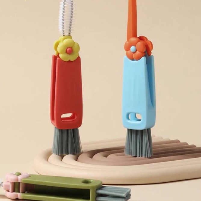 Cọ Vệ Sinh Nắp Chai Lọ / Cốc 3 Trong 1 Tiện Dụng