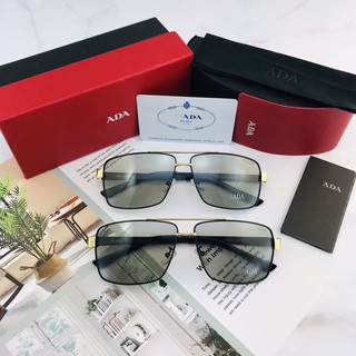 Fullbox Kính mát nam phân cực đổi màu trong đêm form vuông - tráng phim Polaroid - ban ngày màu râm, ban đêm màu trong