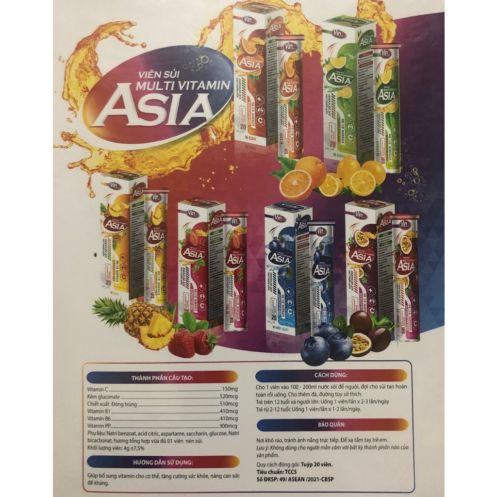 C sủi, viên sủi tăng lực (Tuýp 20 viên) - Bổ sung vitamin cho cơ thể, hỗ trợ tăng cường sức đề kháng, giúp mát gan