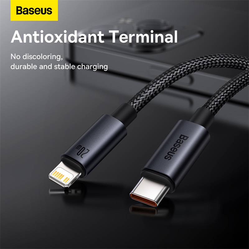 Cáp sạc Baseus PD 20W từ cổng USB C qua Lightning thích hợp cho iPhone 13 12 Pro X XS