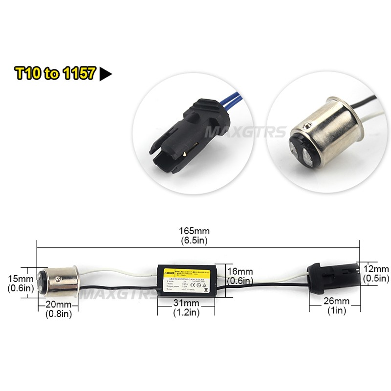 Bộ Giải Mã Đèn LED Cảnh Báo Lỗi Chuyên Dụng Cho Xe Hơi MAXGTRS T10 W5W 2825 168 194 1156 1157 BA9S