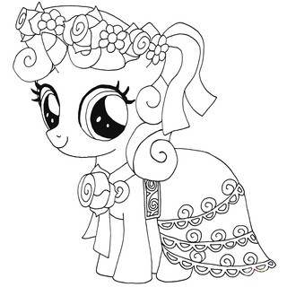 Vở tô màu cho bé Pony