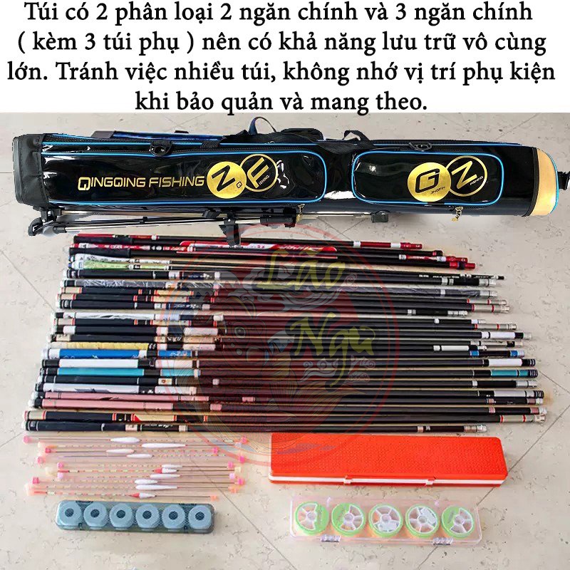 Bao Đựng Cần Câu 1m25 Dạng Cứng Chất Liệu Da Cao Cấp Chống Nước Chuyên Đựng Cần Câu Tay Phụ Kiện Câu Đài