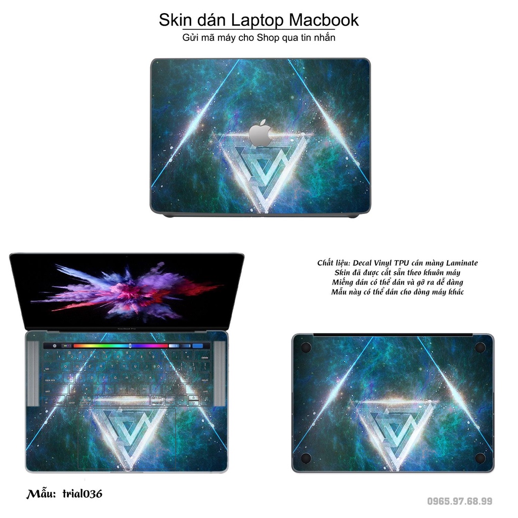 Skin dán Macbook mẫu Đa giác (đã cắt sẵn, inbox mã máy cho shop)