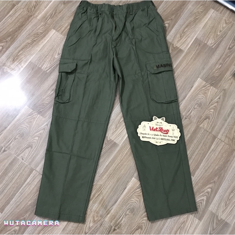 Quần kaki túi hộp nam trung niên chất kaki đẹp