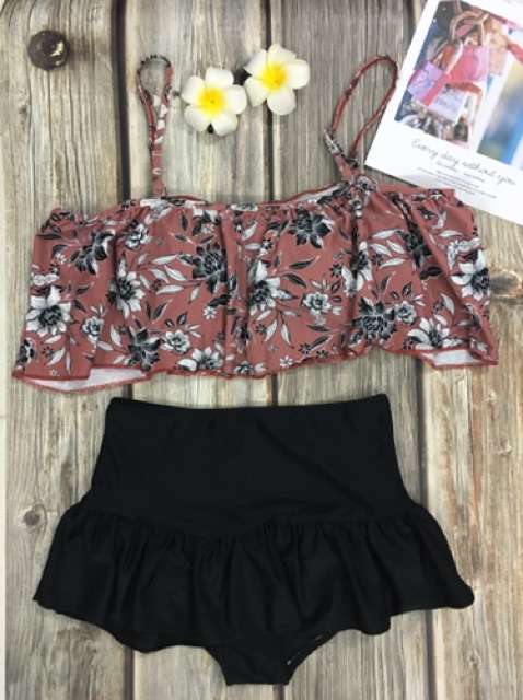 Đồ bơi bikini áo 2 dây cam đất sáng da | BigBuy360 - bigbuy360.vn