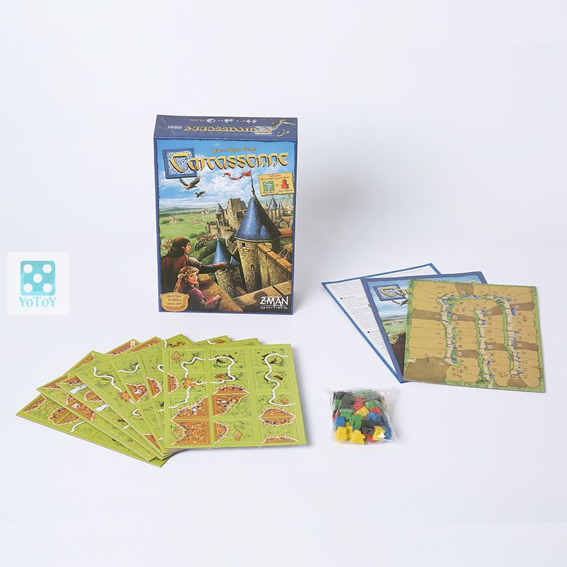 Carcassonne boardgame - Trò chơi mảnh ghép xây dựng vùng đất bản tiếng Anh chất lượng