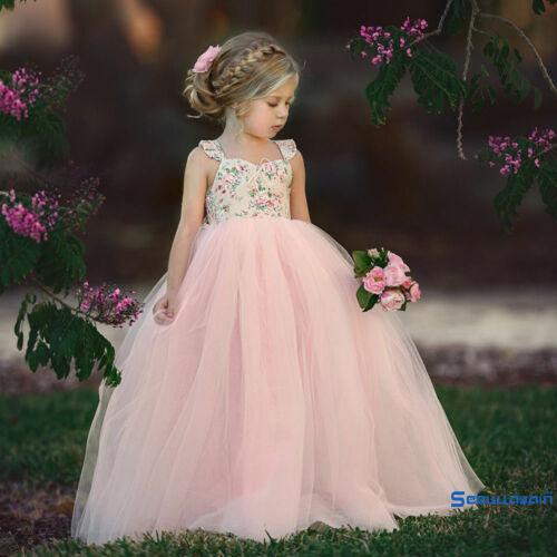 Đầm Xoè Tulle Phối Hoa Cho Bé Gái