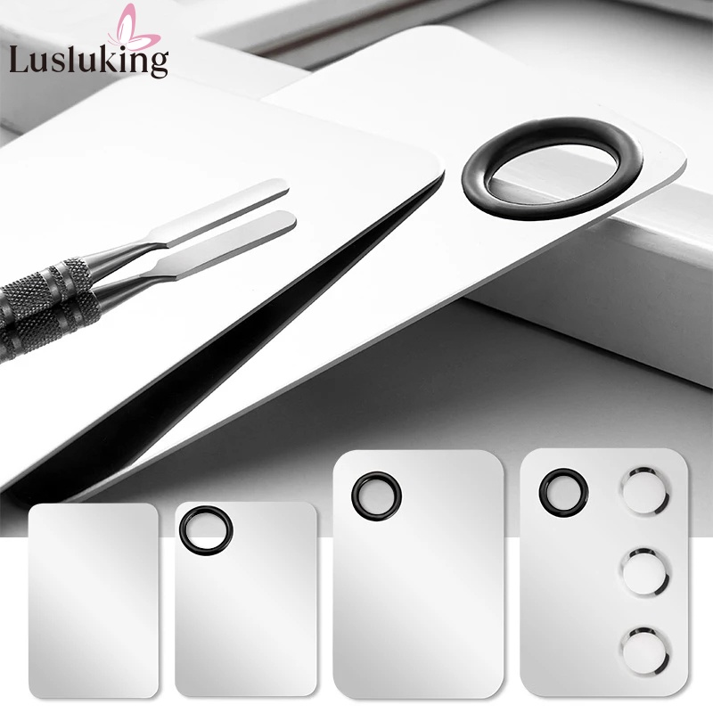 Bảng trộn màu sơn móng tay LUSLUKING bằng thép không gỉ tiện dụng