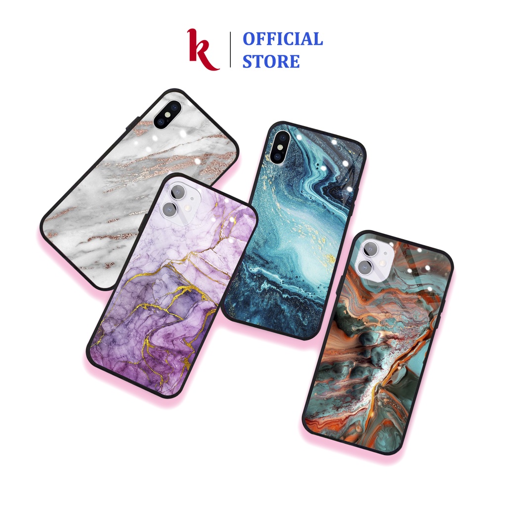Ốp lưng iphone kính vân đá P2 case 14plus 14 pro max 13 12 promax 11 mini 6 6s 7 8 plus x xr xs Se