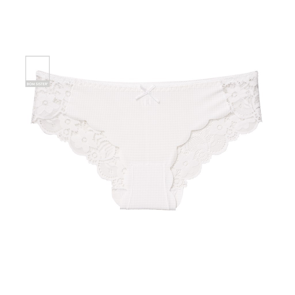 [Mã FAMALLT5 giảm 15% đơn 150k] Quần lót thun phối ren màu trơn BOM SISTER Q2511 | BigBuy360 - bigbuy360.vn