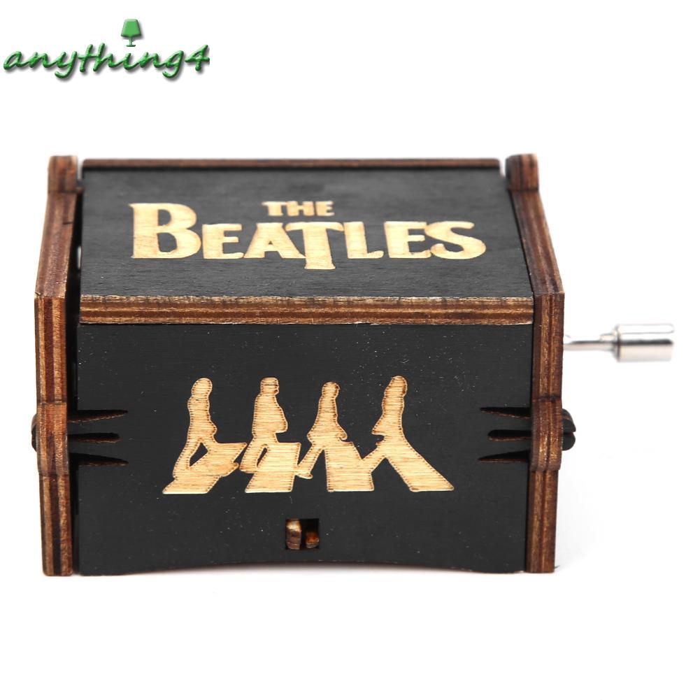 ♚any♚ Convenient Vintage Wooden Hand Cranked Music Box Retro Home Ornaments Crafts Kids Gift