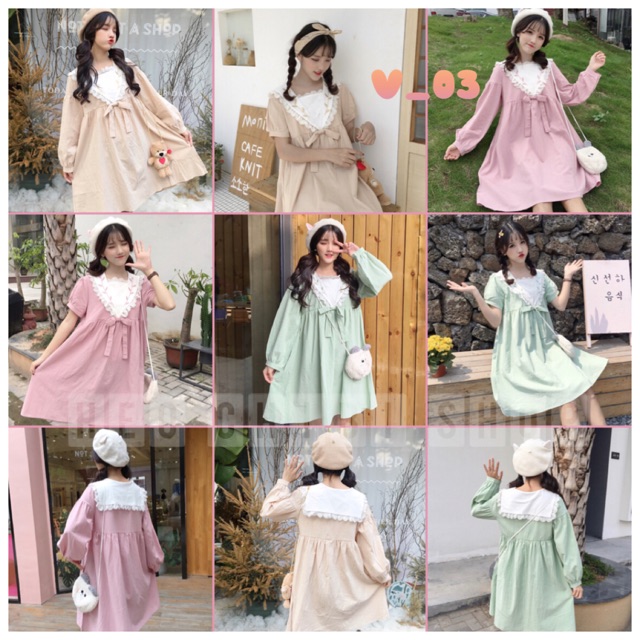🍀❤️ORDER Váy babydoll nơ❤️🍀