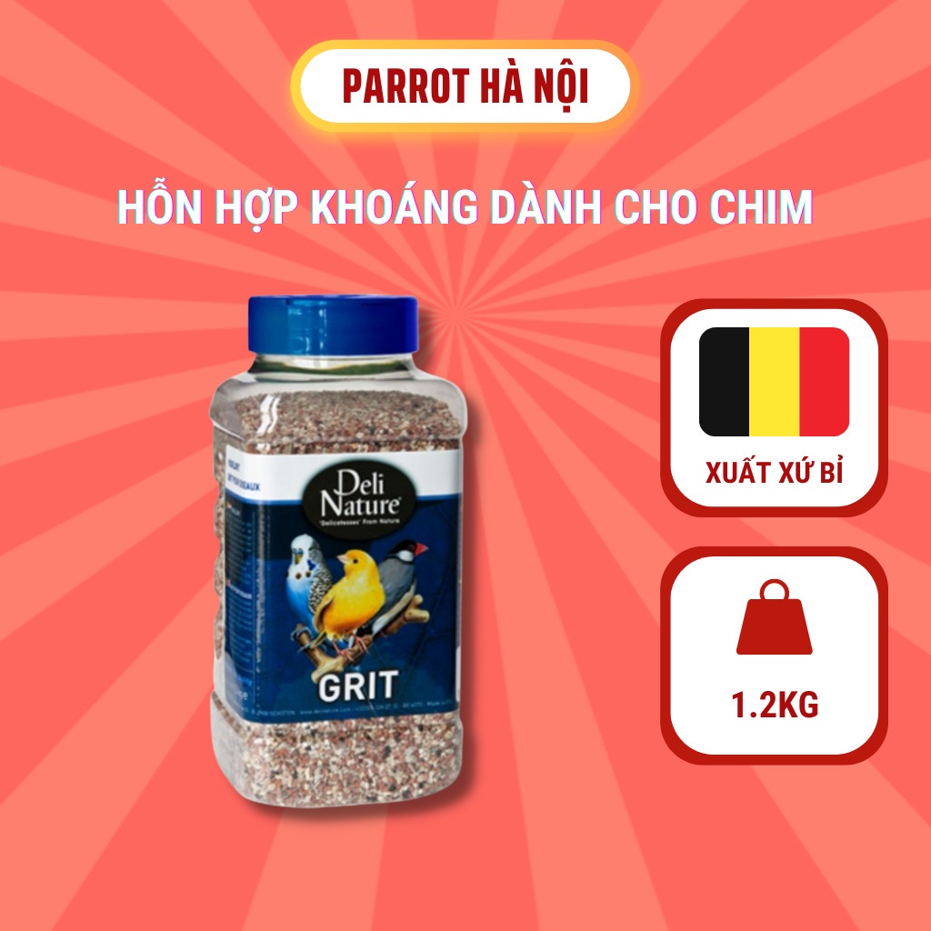 Hỗn Hợp Khoáng Dành Cho Chim - Deli Nature Grit For Bird Cung Cấp Dưỡng Chất, Thúc Đẩy Tiểu Hoá Hộp 660g - 1,2kg