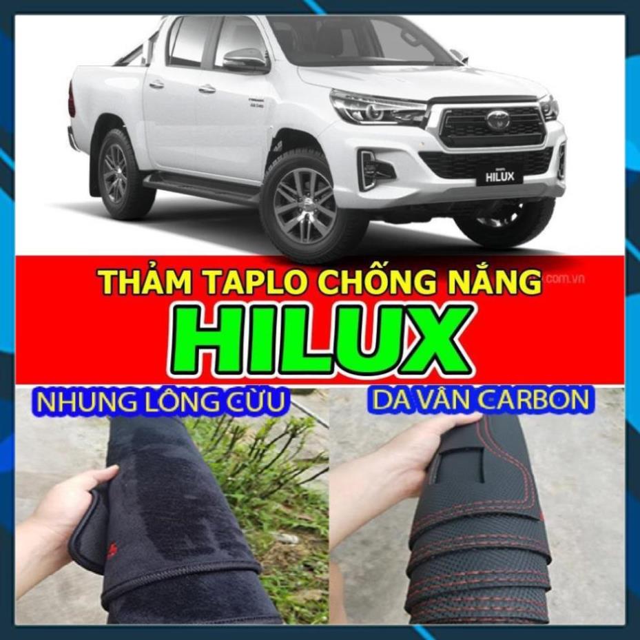 THẢM TAPLO TOYOTA HILUX LÓT TAPLO XE HƠI CAO CẤP HÀNG 3 LỚP CÓ CHỐNG TRƯỢT BẢO HÀNH 24 THÁNG DA VÂN CARBON NHUNG LÔNG CỪ