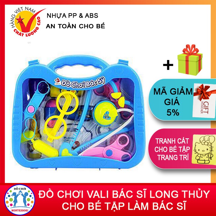 Đồ Chơi Vali Bác Sĩ Long Thủy Cho Bé Tập Làm Bác Sĩ ( Màu Xanh)