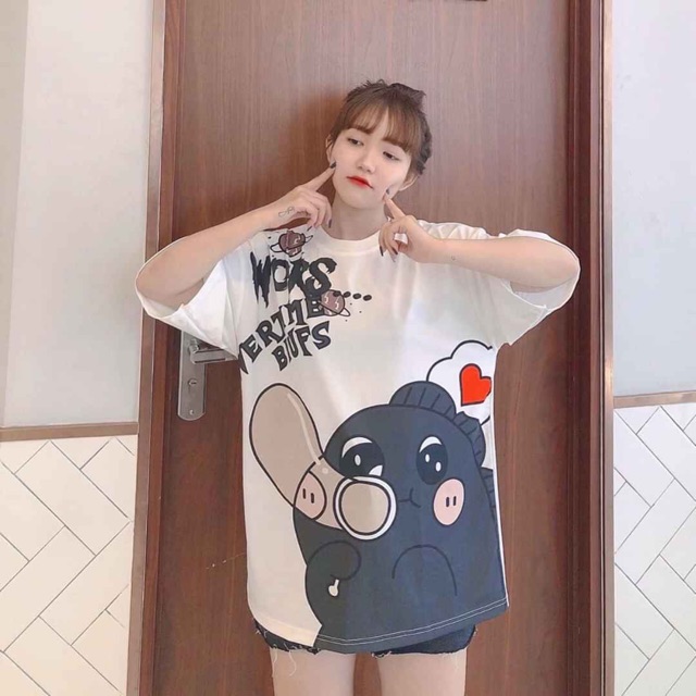 [Ảnh Thật] SET ÁO COTTON + QUẦN SHORT HOẠT HÌNH SIÊU CUTE ĐÁNG YÊU